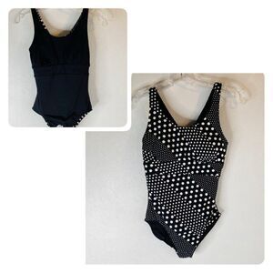 Lands End Sz 2 Reversible Swimsuit One Piece